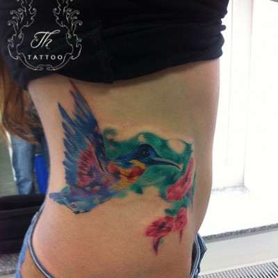 Tatuaj Colibri_ Hummingbird Tattoo, Tatuaj watercolor, Tatuaje bucuresti, tatuaje, tattoo